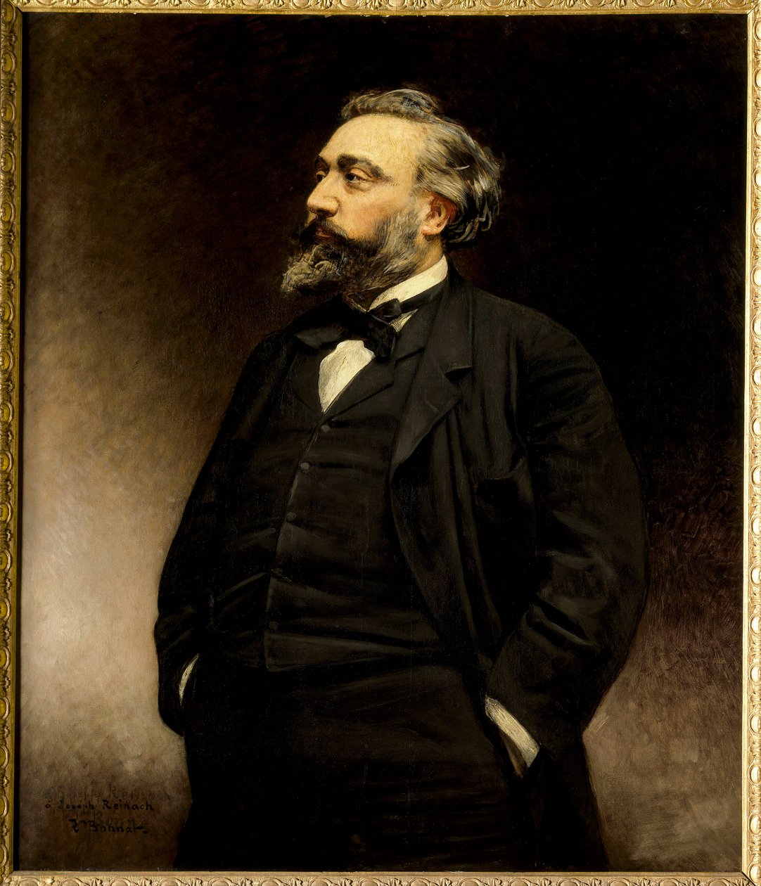Portrett av Leon Gambetta (1838 - 1882) fransk politiker. maleri av Leon Joseph Bonnat (1833 - 1922) (h s/t 1,15 x 1). - Portrett av Leon Gambetta (1838-1882) fransk politiker. Maleri av Leon Joseph Bonnat (1833-1922). Slottsmuseet, Versaille av Leon Joseph Florentin Bonnat