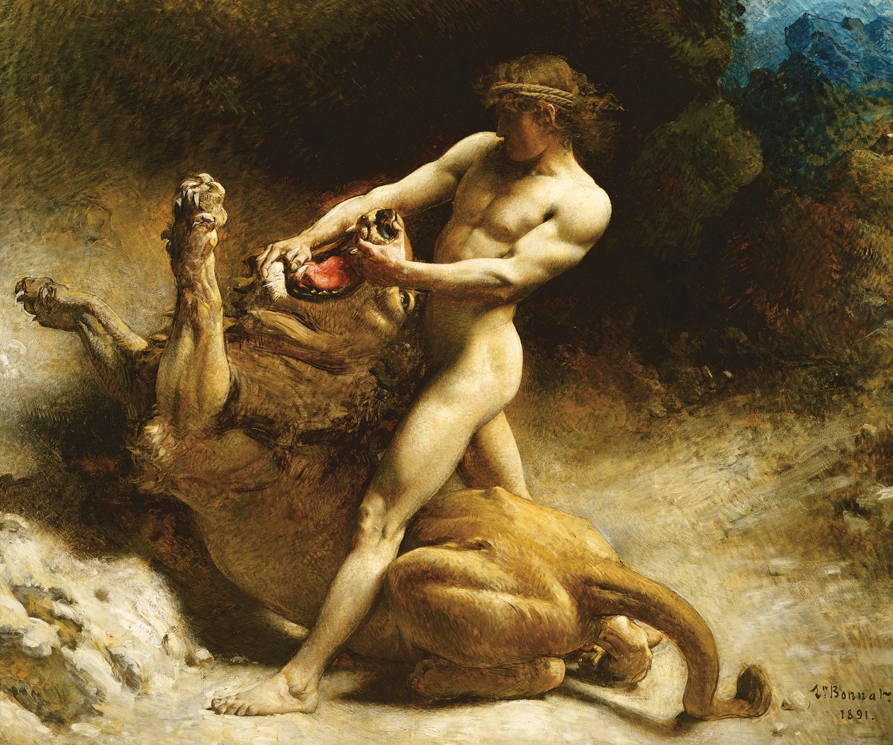 Samsons ungdom, 1891 av Leon Joseph Florentin Bonnat