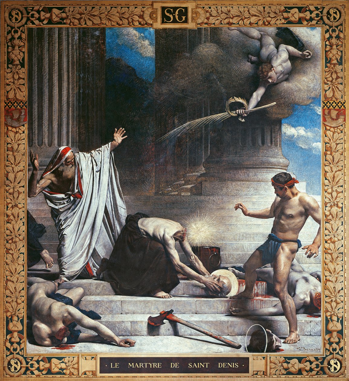 The Martyrdom of St. Denis (veggmaleri) av Leon Joseph Florentin Bonnat