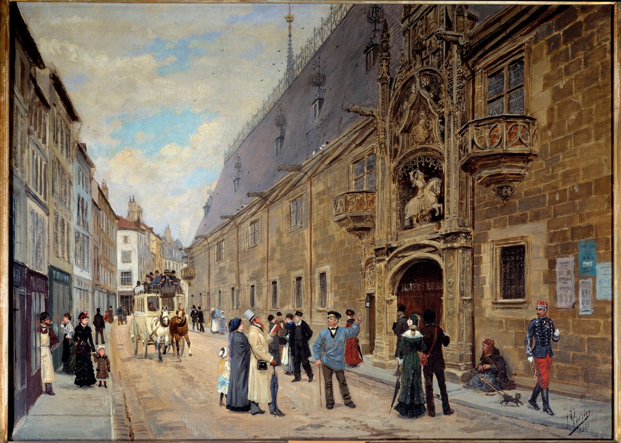 Ducal Palace i Nancy restaurerer. Maleri av Leon Voirin (1833-1887) av Leon Joseph Voirin