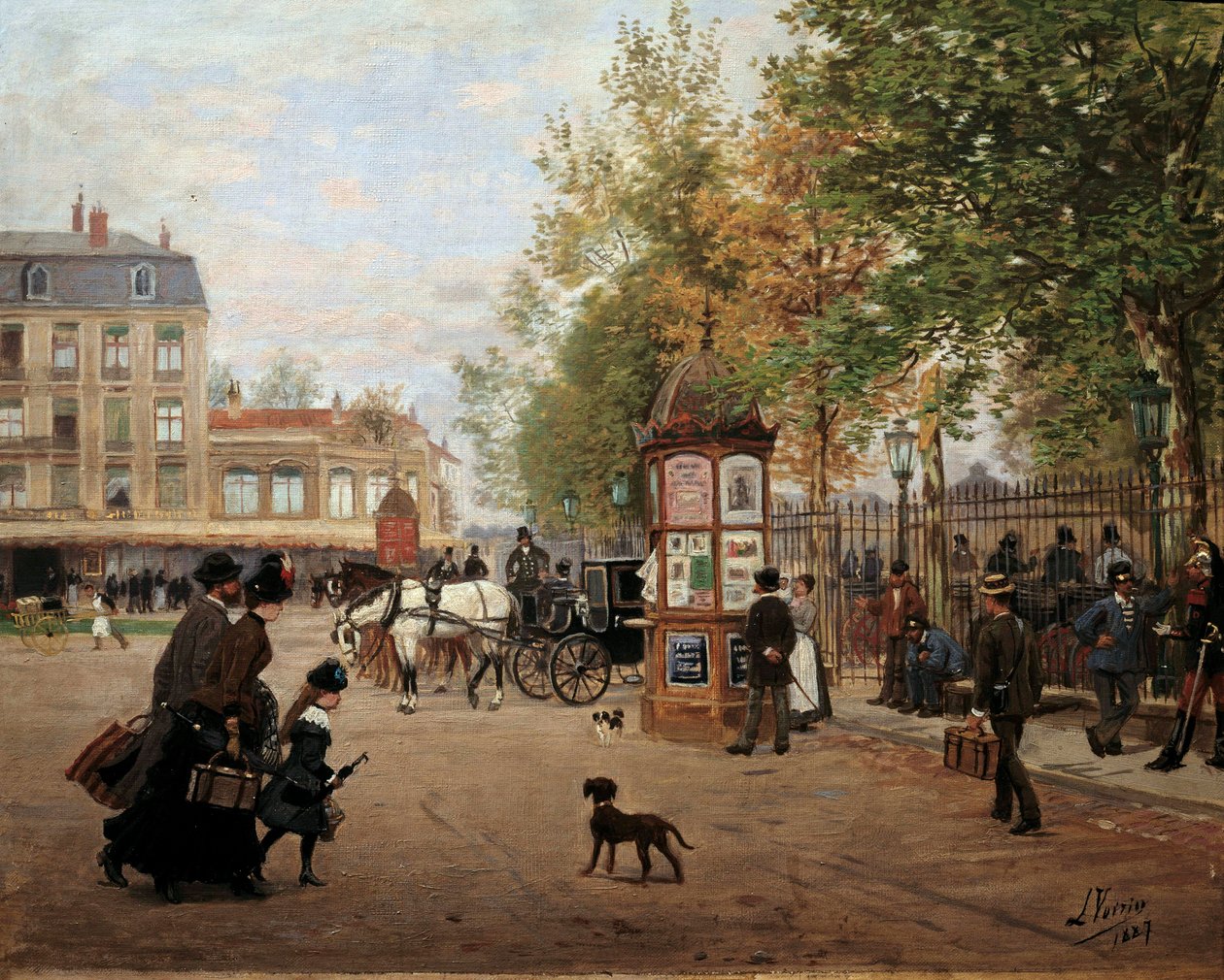 The Place de la Gare i Nancy i 1887 Maleri av Leon Voirin (1833-1887) 1887 Nancy, Musee historique lorrain av Leon Joseph Voirin
