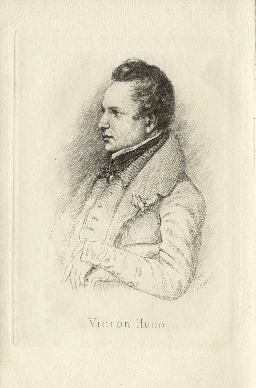 Portrett av Victor Hugo 1802-1885 av Leon Noel