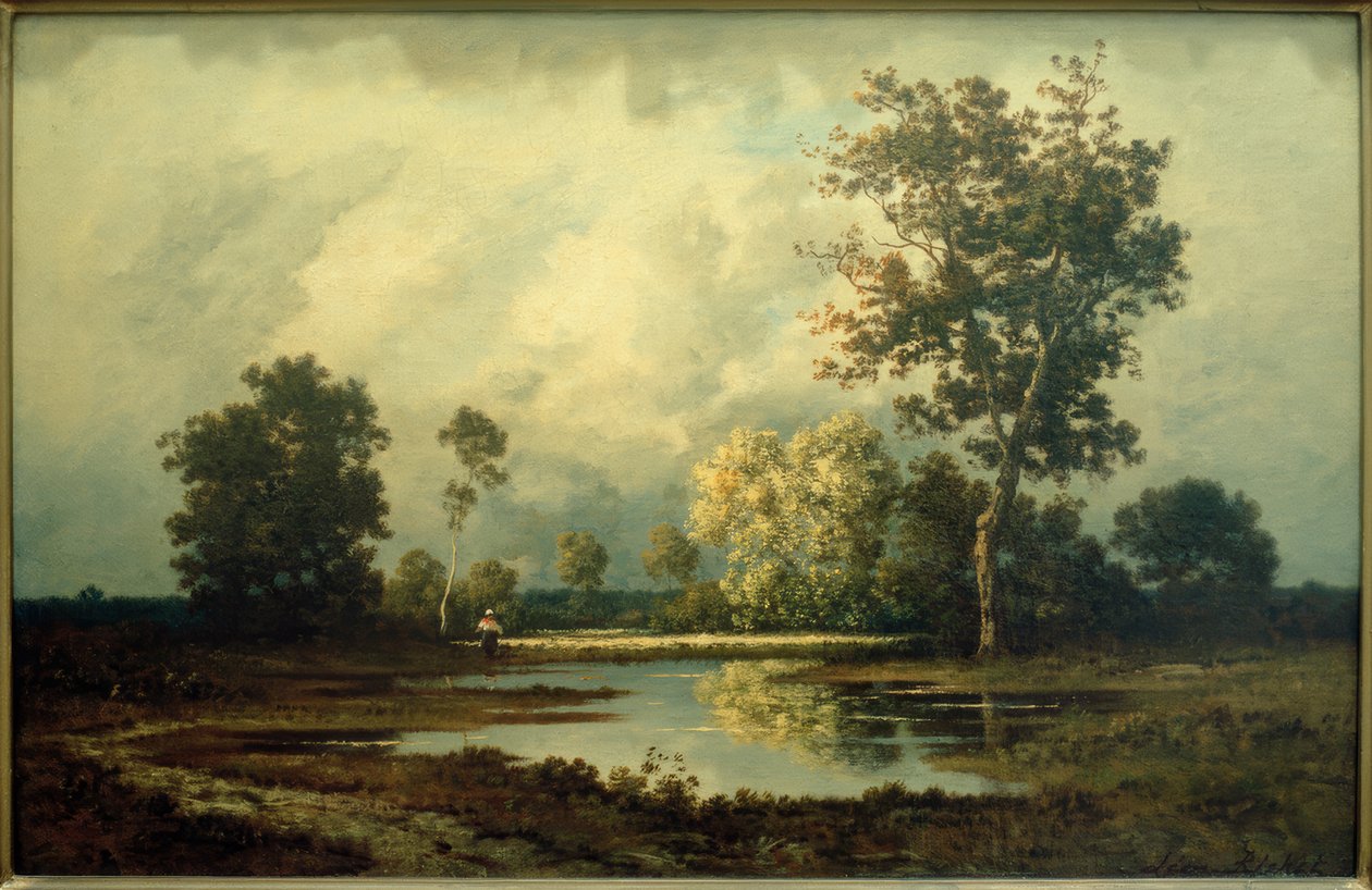 Landskap med dam av Leon Richet
