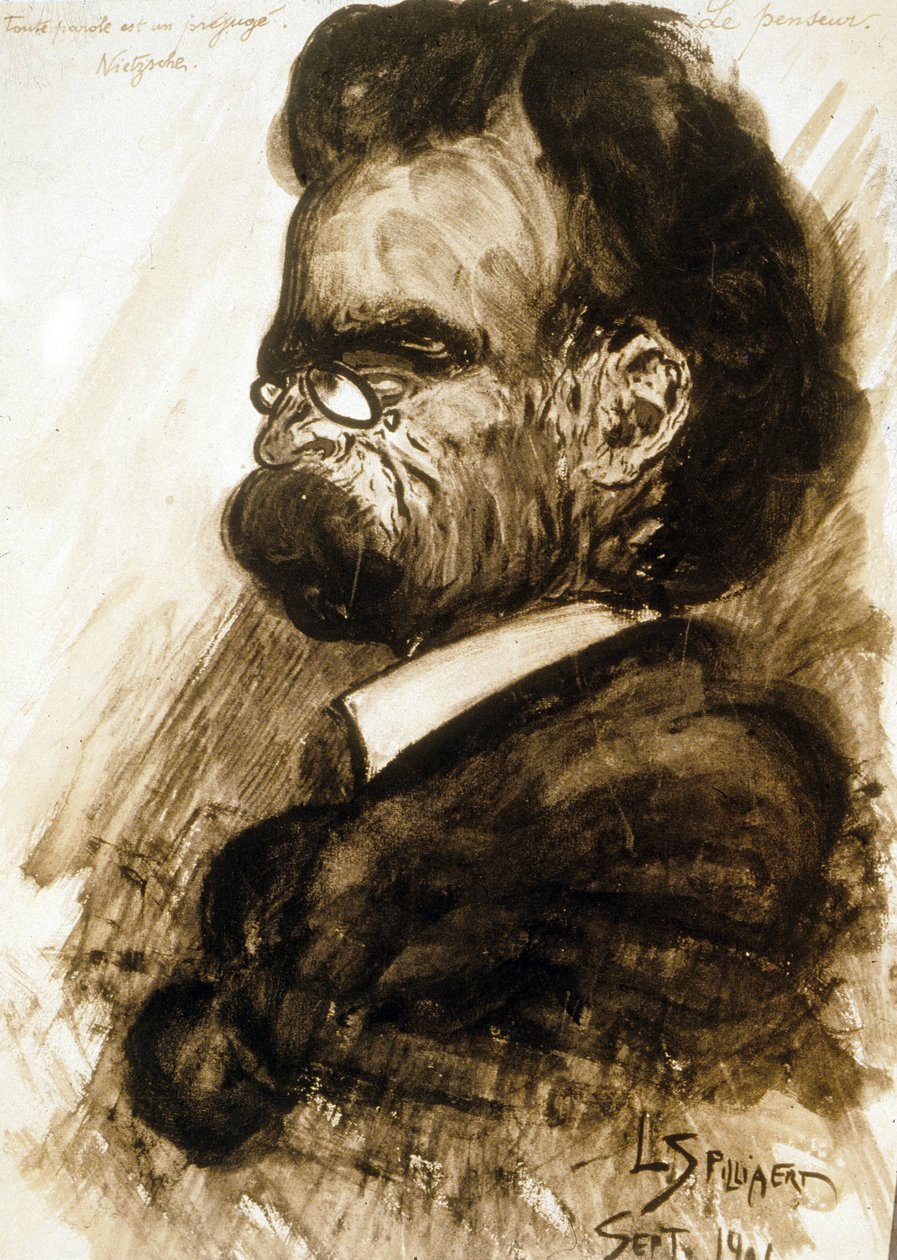Friedrich Nietzsche (1844-1900) tysk filosof og poet gouache og blekk fra Kina av Leon Spilliaert 1901 av Leon Spilliaert