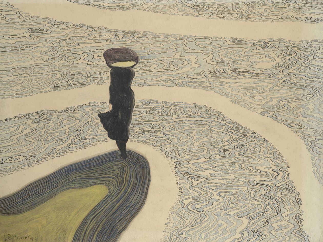 Kvinne ved strandlinjen, 1910. av Leon Spilliaert