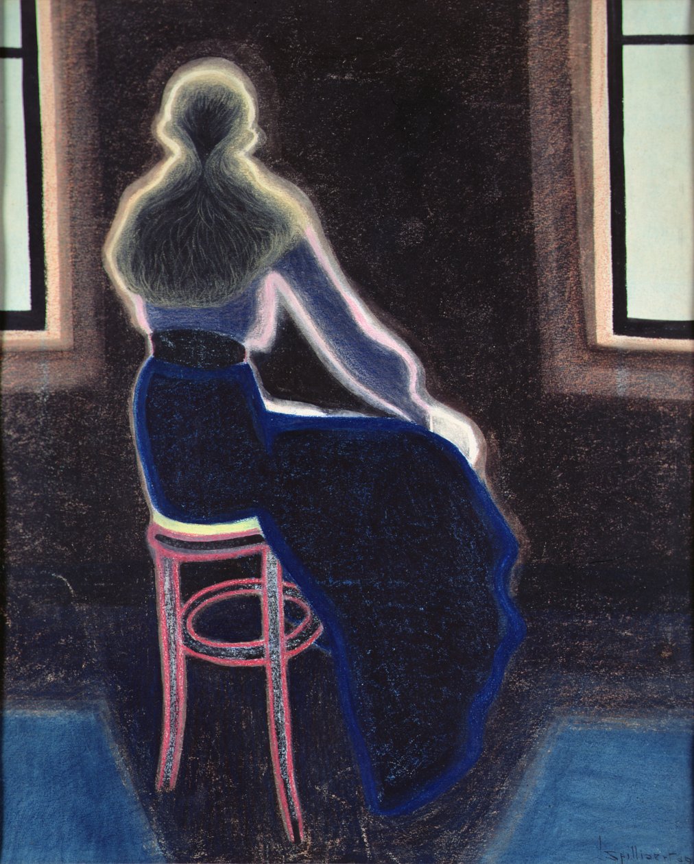 Ung kvinne på en krakk av Leon Spilliaert