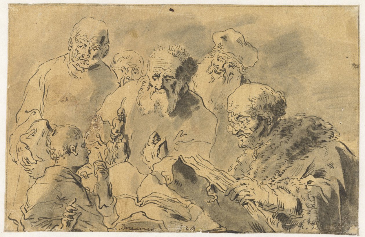 Kristus og de skriftlærde av Leonaert Bramer