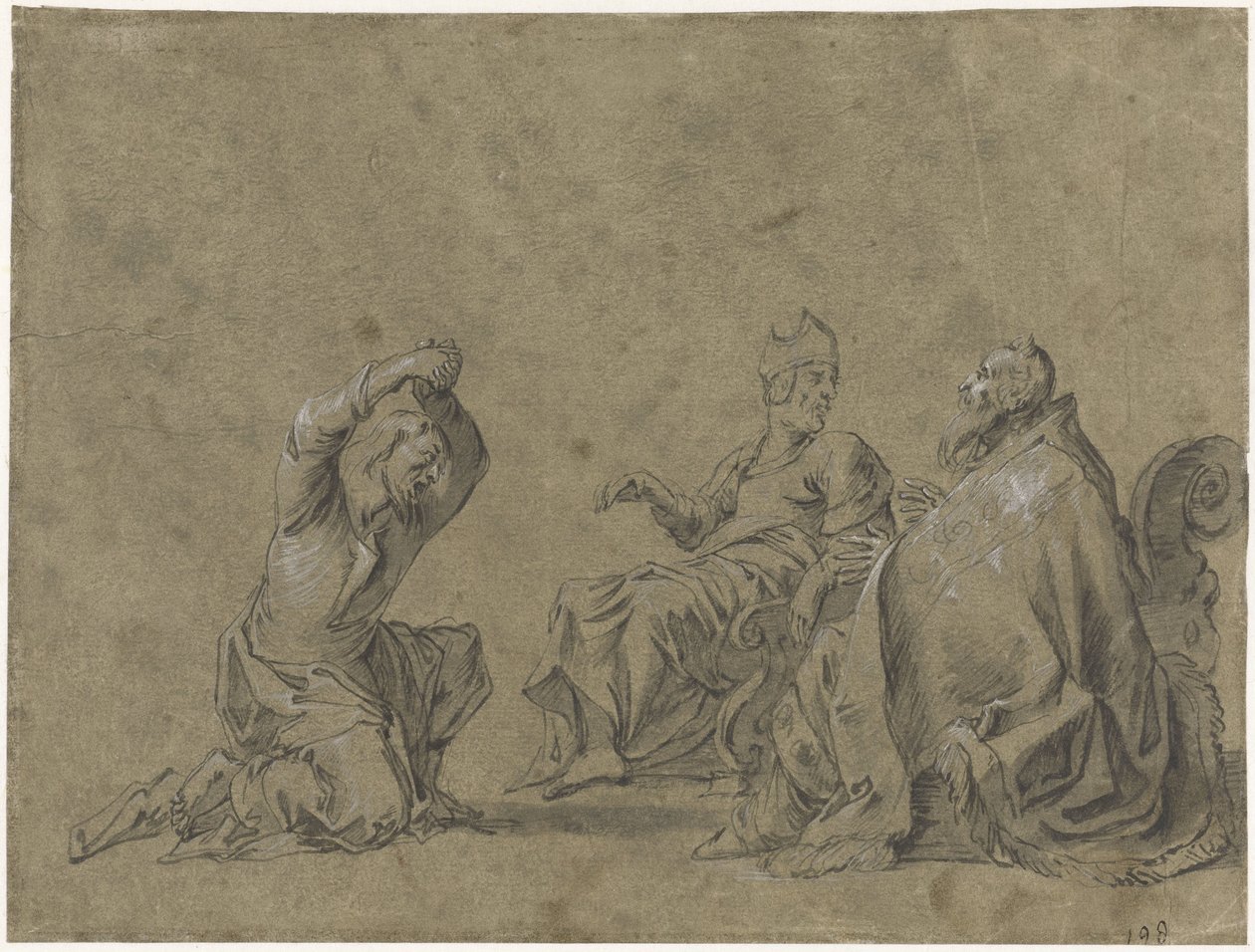 Judas bringer tilbake sølvbitene av Leonaert Bramer