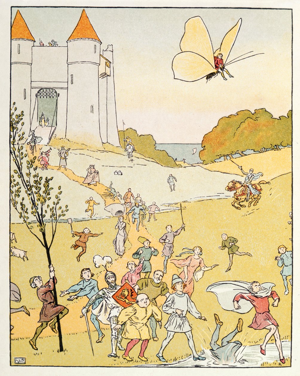 Illustrasjon fra Tom Thumb av Leonard Leslie Brooke
