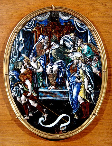 Kristus før Pilatus, 1557 (malt emalje) av Leonard Limosin