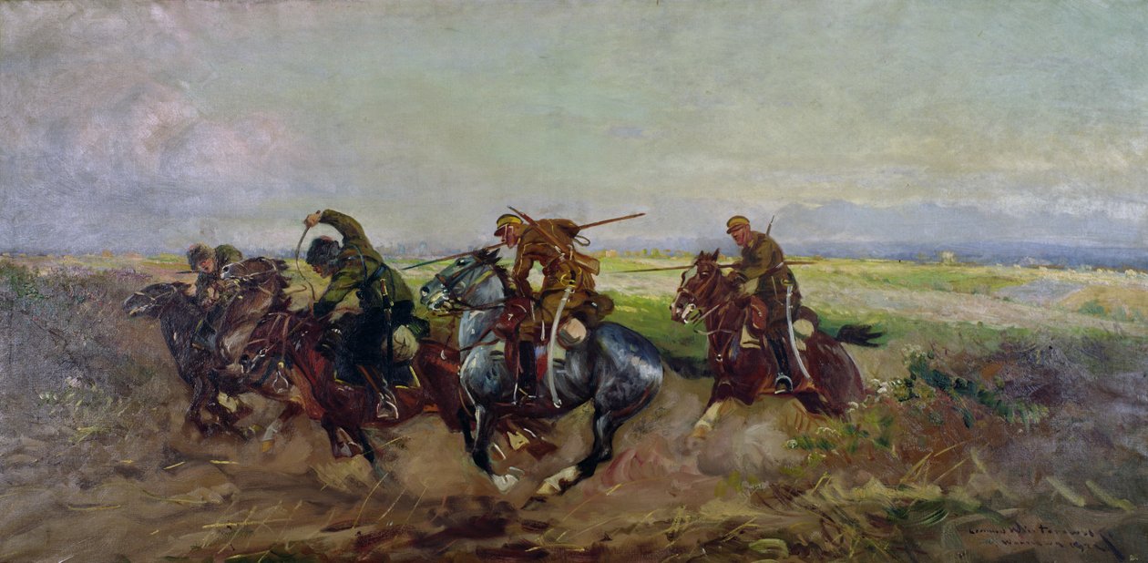 Polske lansere angriper russere, 1920 av Leonard Winterowski