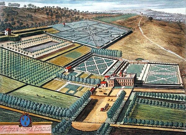 Fair Lawn i fylket Kent gravert av Johannes Kip (ca. 1652-1722) (gravering) av Leonard (after) Knyff