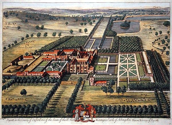 Rycott i fylket Oxford gravert av Johannes Kip (ca. 1652-1722) (gravering) av Leonard (after) Knyff