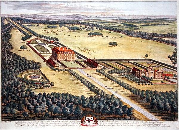 Stansted i fylket Sussex gravert av Johannes Kip (ca. 1652-1722) (gravering) av Leonard (after) Knyff