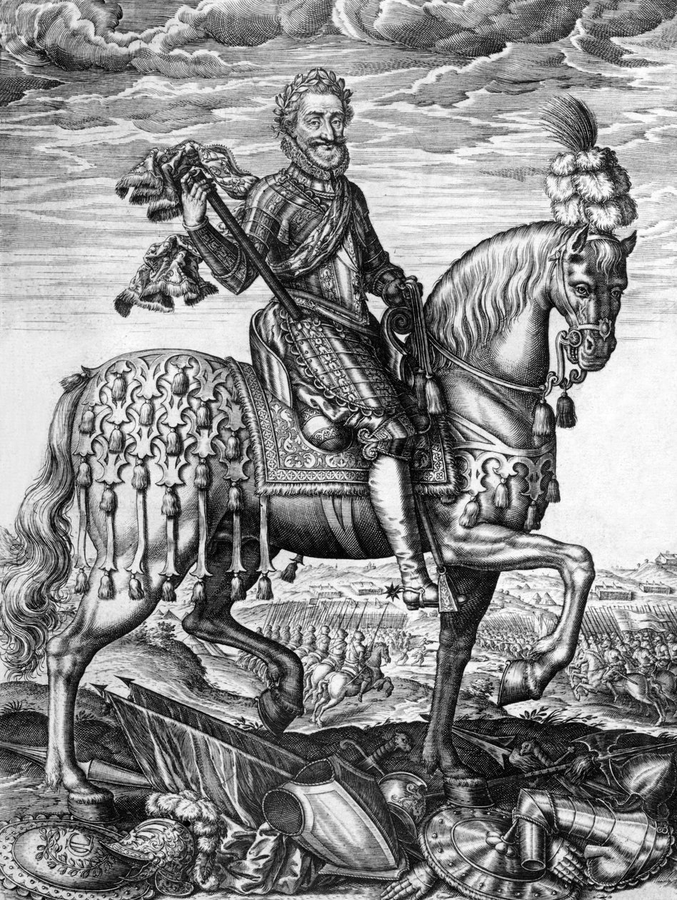 Henri IV (1553-1610) fransk konge i 1589-1610, gravert av Leonard Gaultier av Leonard Gaultier