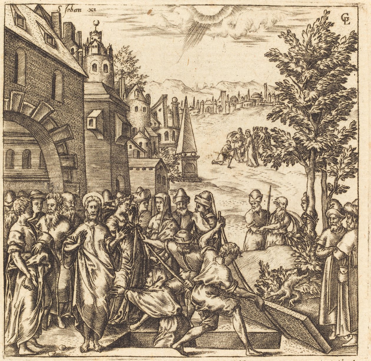 Oppreisningen av Lasarus av Leonard Gaultier