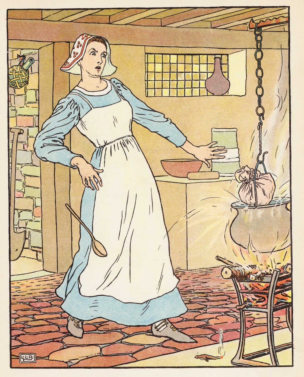 Tommelise (fargelitografi) av Leonard Leslie Brooke