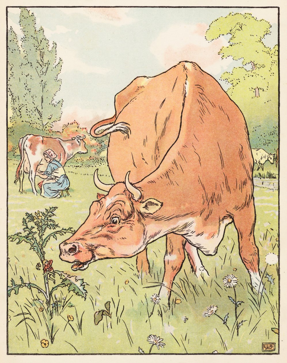 Tommelise (fargelitografi) av Leonard Leslie Brooke