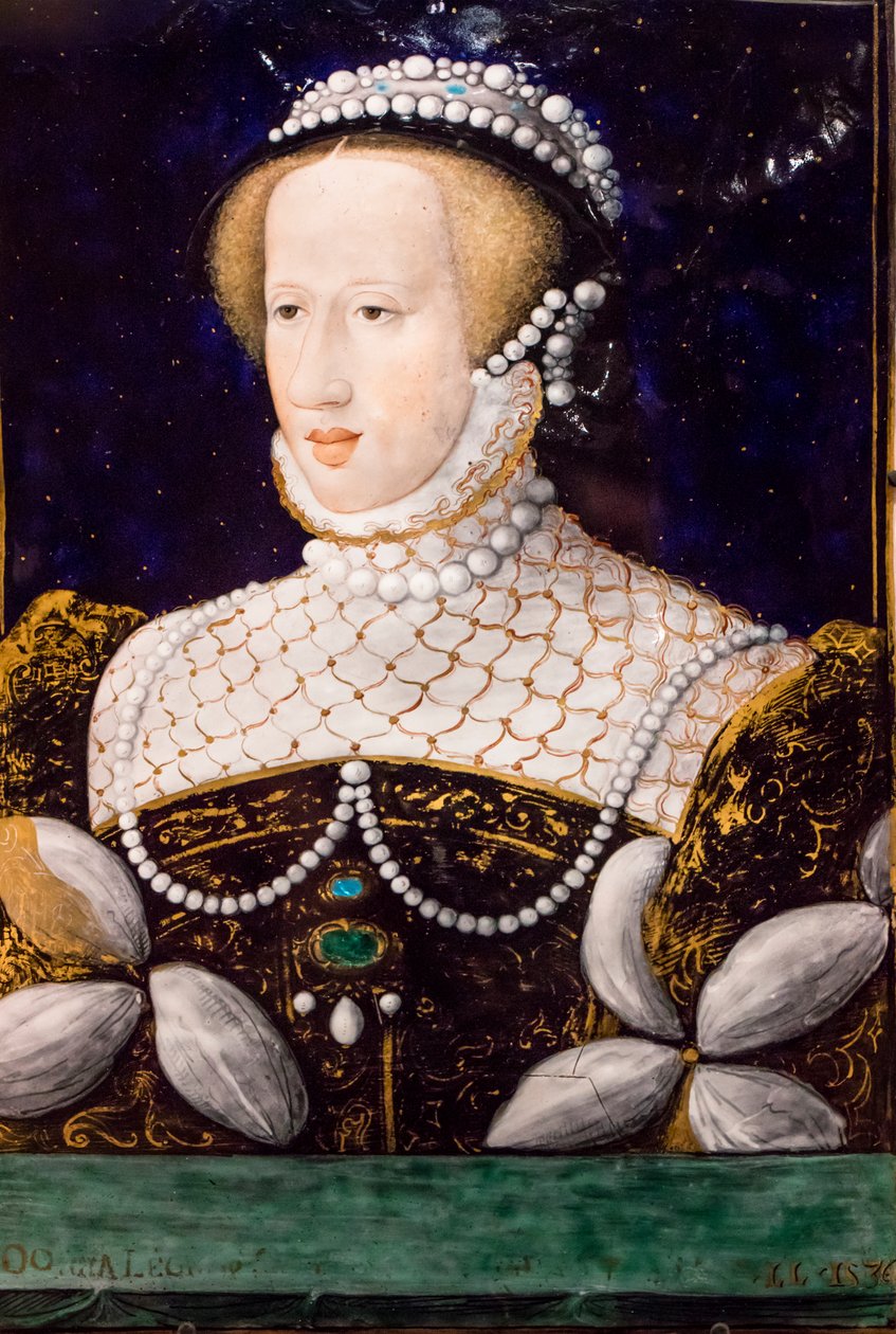 Eleonora av Habsburg, Limoges, 1560 (Emalje på kobber) av Leonard Limosin