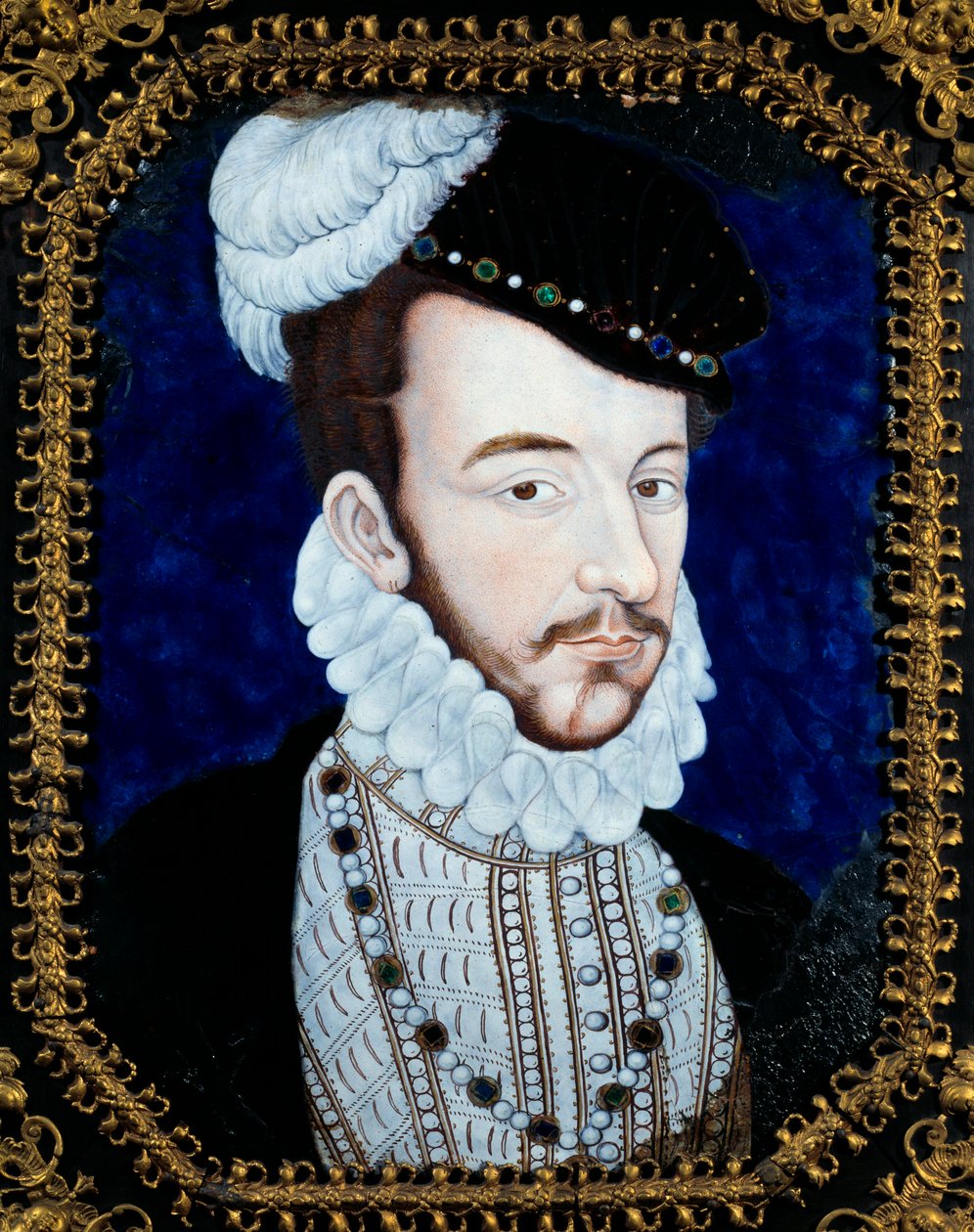 Portrett av Charles IX, konge av Frankrike (1550-1574). Maleri av Leonard Limosin (1505-1577) av Leonard Limosin