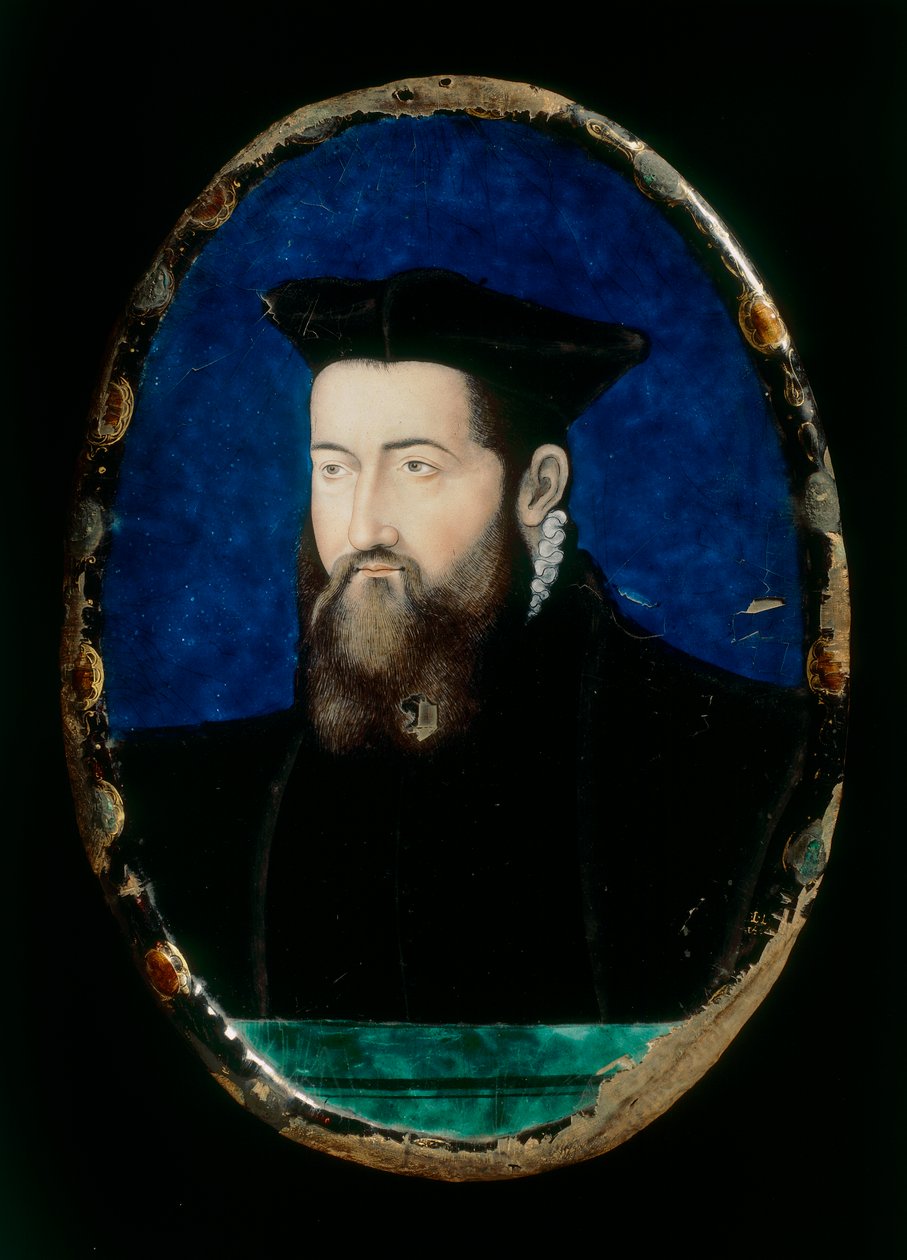 Portrett av Prelat, verk i majolica av Leonardo Limosin bevart i Museo Nazionale del Bargello, Firenze av Leonard Limosin