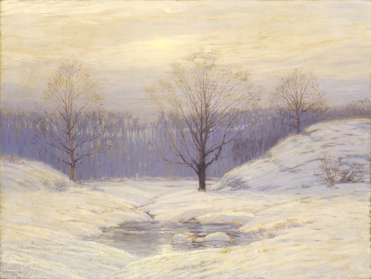 Morning Haze, 1909. av Leonard Ochtman