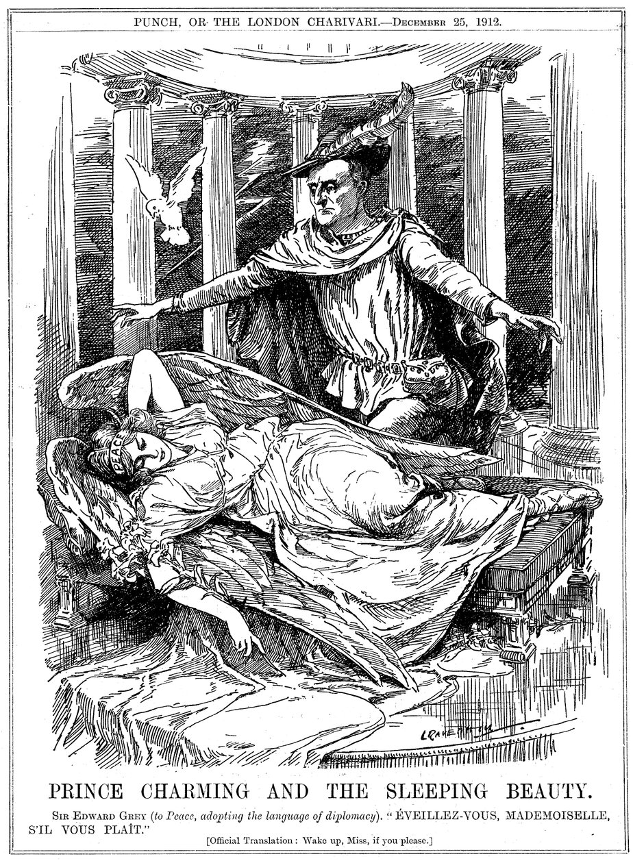 Prince Charming and the Sleeping Beauty, 1912 av Leonard Raven Hill