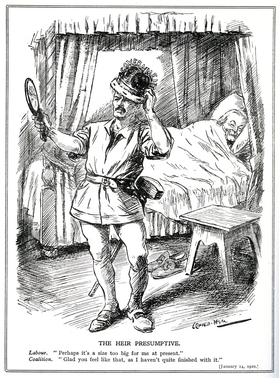 Utfordringen til Lloyd George og koalisjonsregjeringen fra Arbeiderpartiet, januar 1920 av Leonard Raven Hill