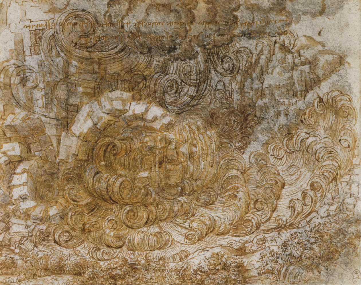 En syndflod av Leonardo da Vinci