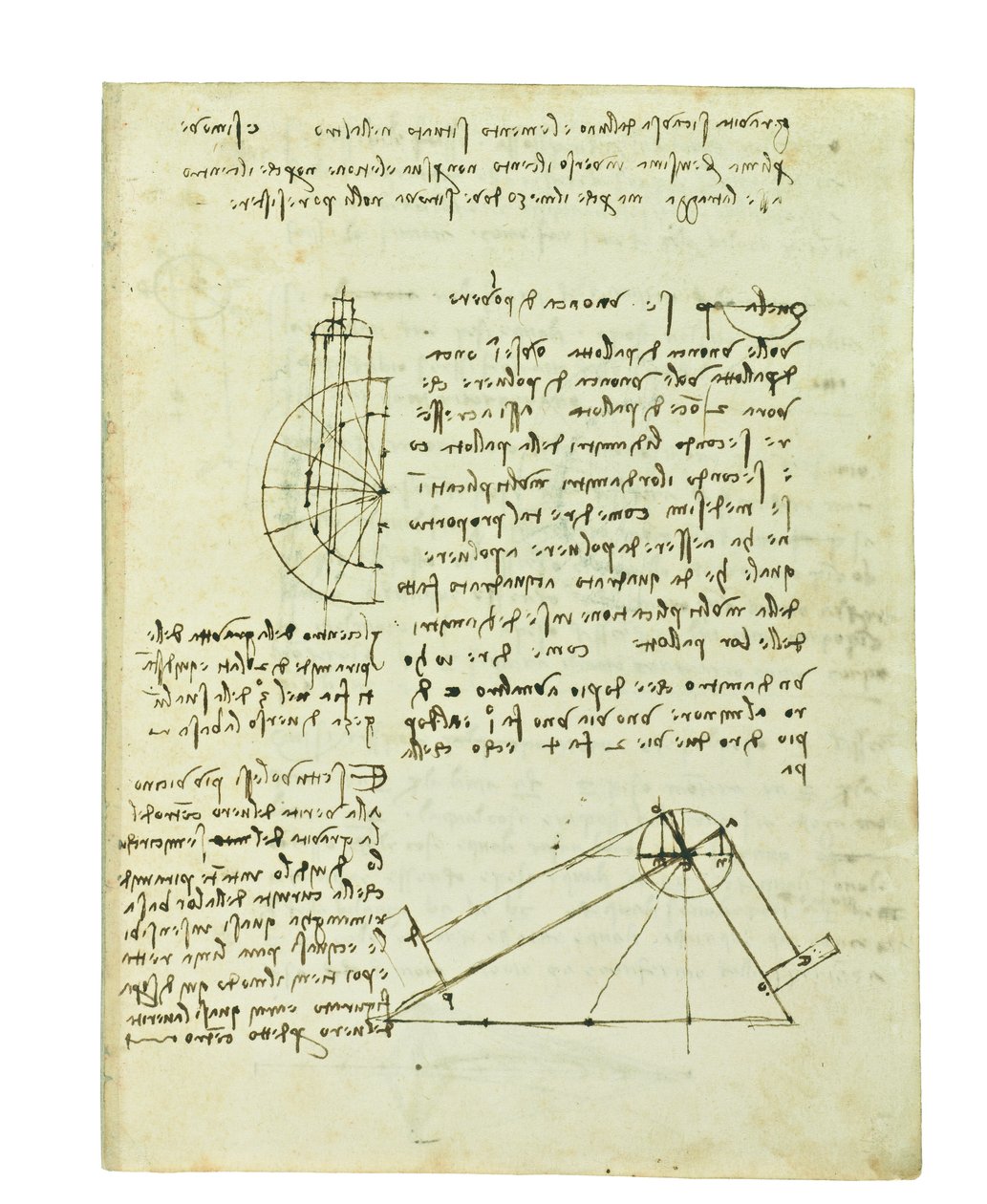 Codex on the flight of birds, Folio 2 recto av Leonardo da Vinci