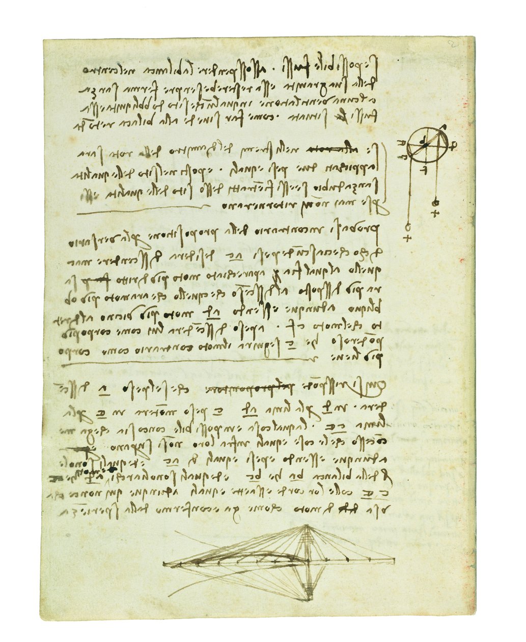 Codex on the flight of birds, Folio 2 verso av Leonardo da Vinci