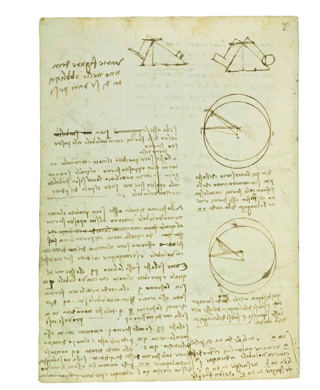 Codex on the flight of birds, Folio 3 verso av Leonardo da Vinci