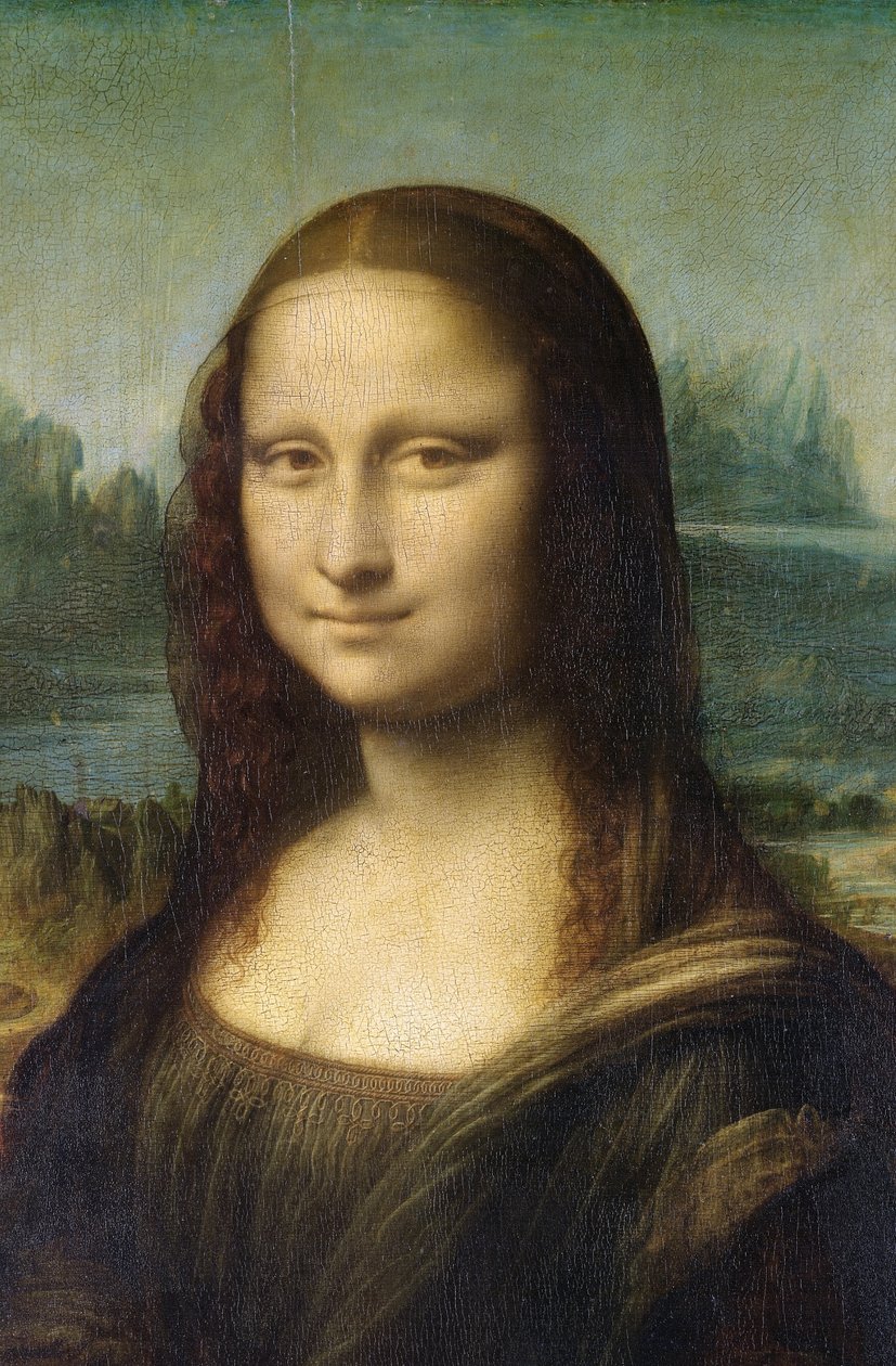 Detalj av Mona Lisa, ca. 1503-6 av Leonardo da Vinci
