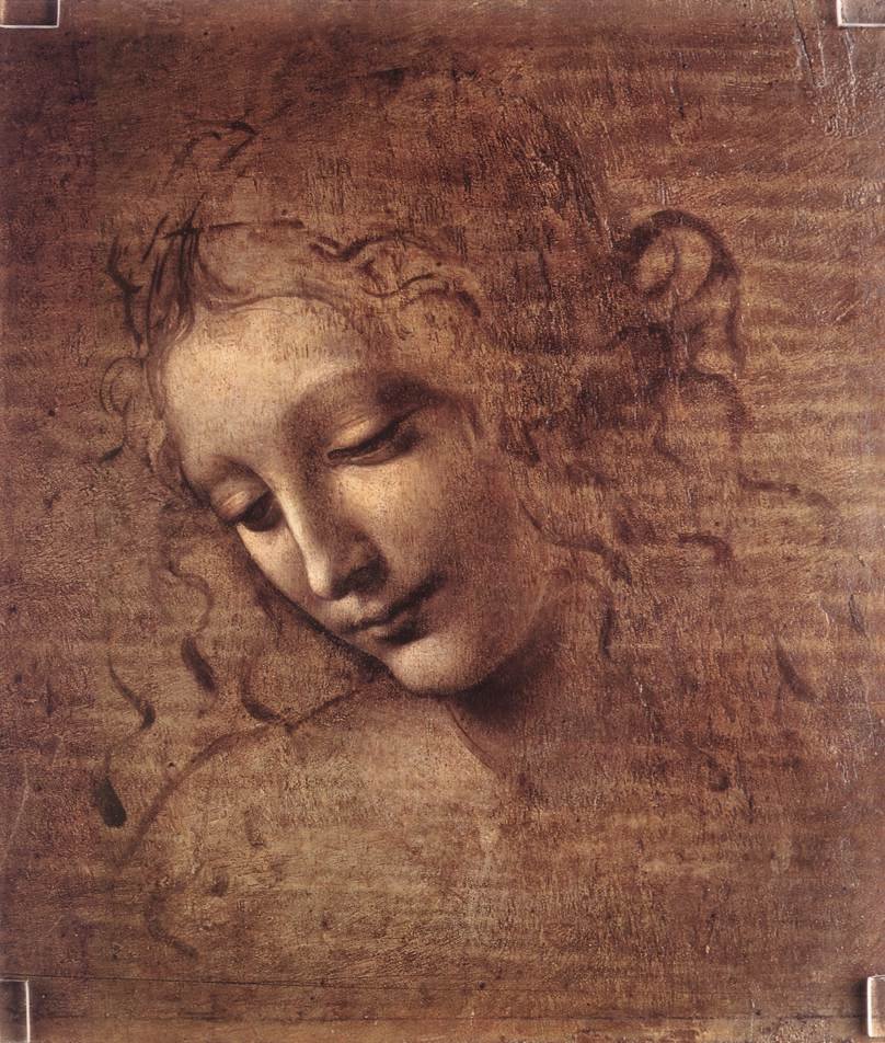 Kvinnelig hode (La Scapigliata) av Leonardo da Vinci