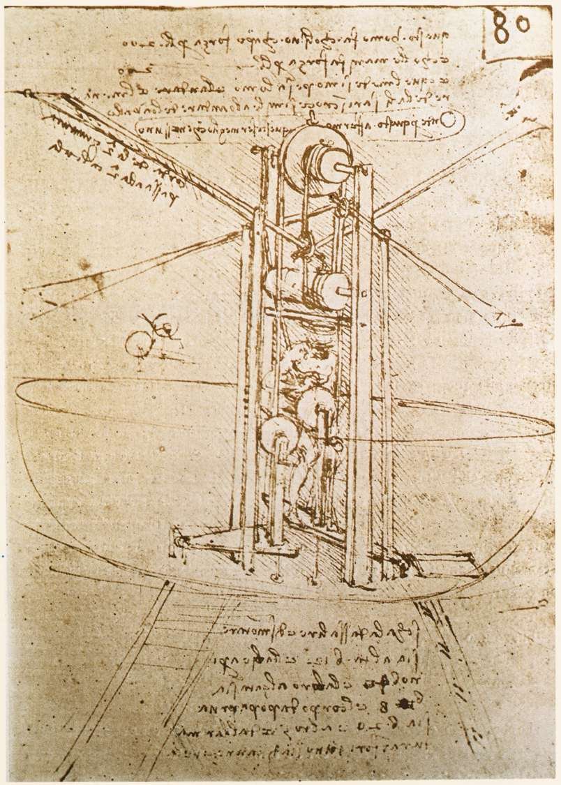 Fly maskin av Leonardo da Vinci