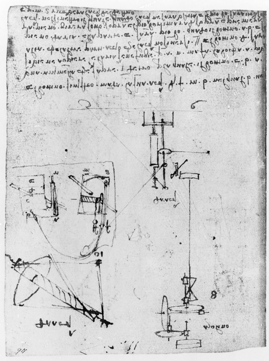 Fol. 46v, fra Codex Forster III, 1480-1494 av Leonardo da Vinci