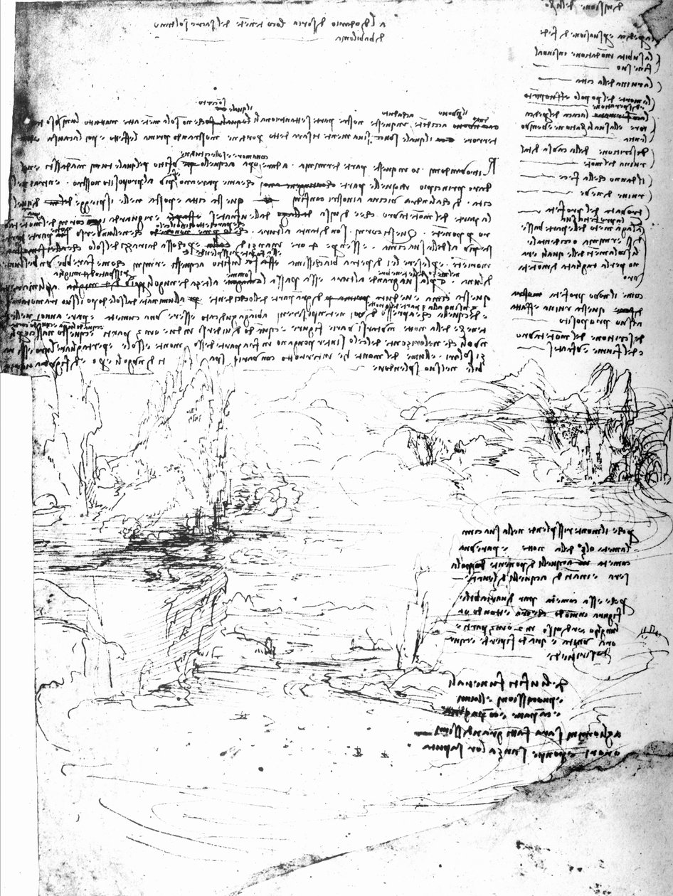 Fol.145v-a, side fra Da Vincis notatbok av Leonardo da Vinci