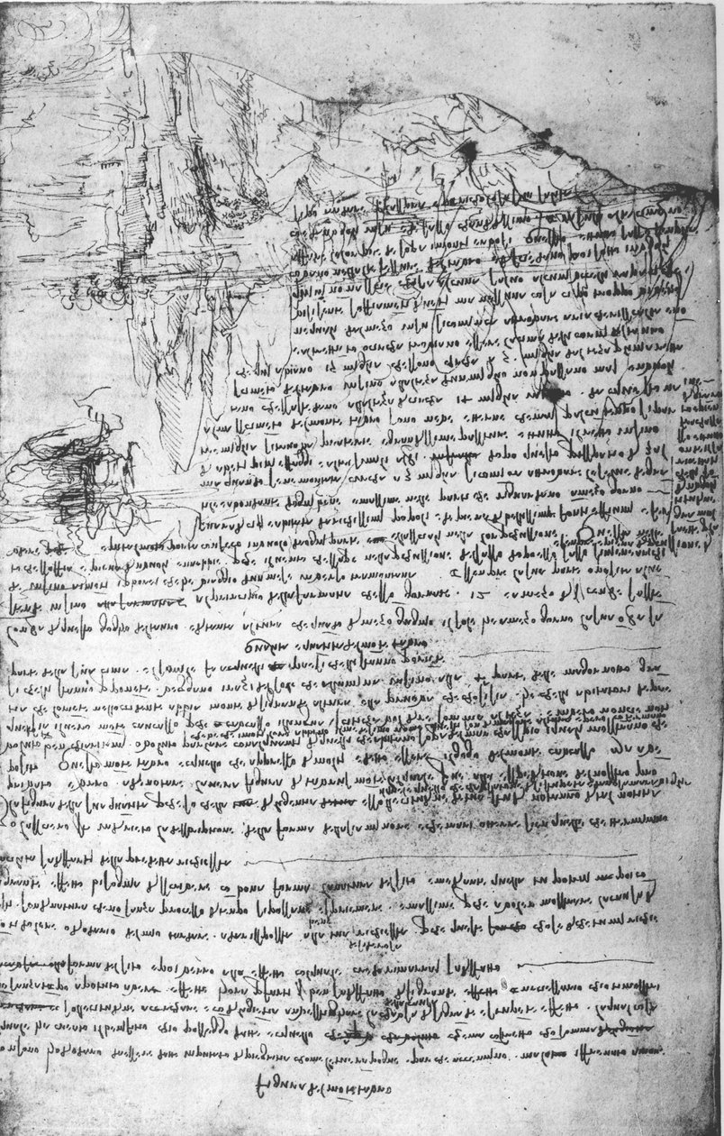 Fol.145v-b, side fra Da Vincis notatbok av Leonardo da Vinci