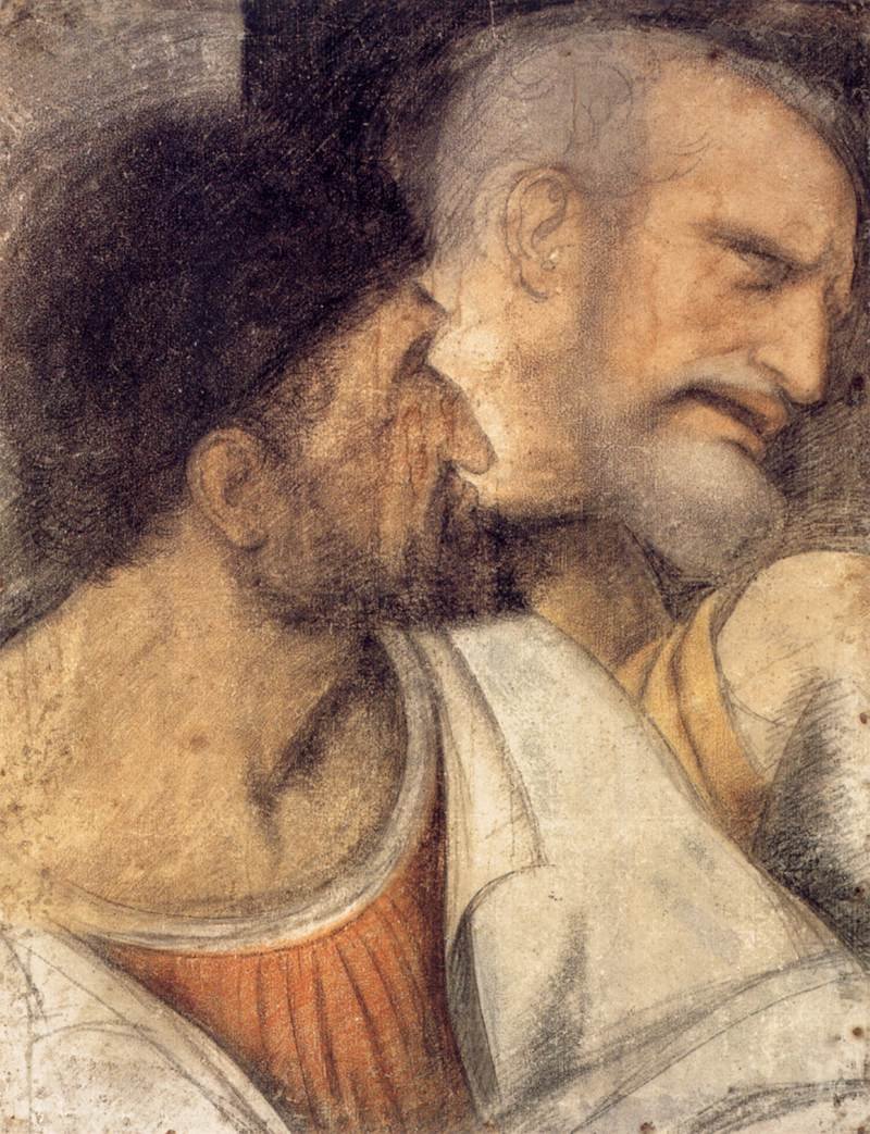 Hoder for Judas og Peter av Leonardo da Vinci