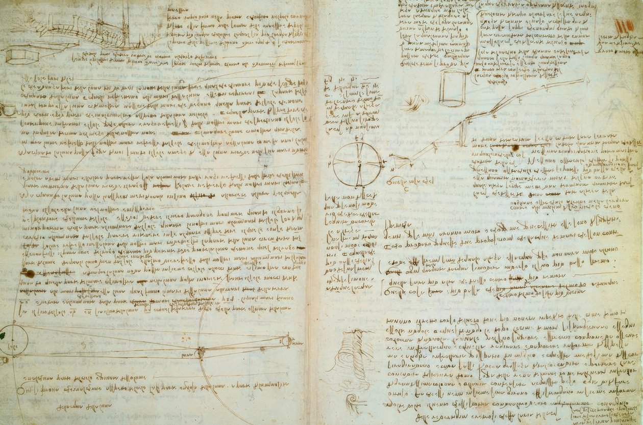 Leonardo da Vinci, sider fra Cod. Hammer av Leonardo da Vinci
