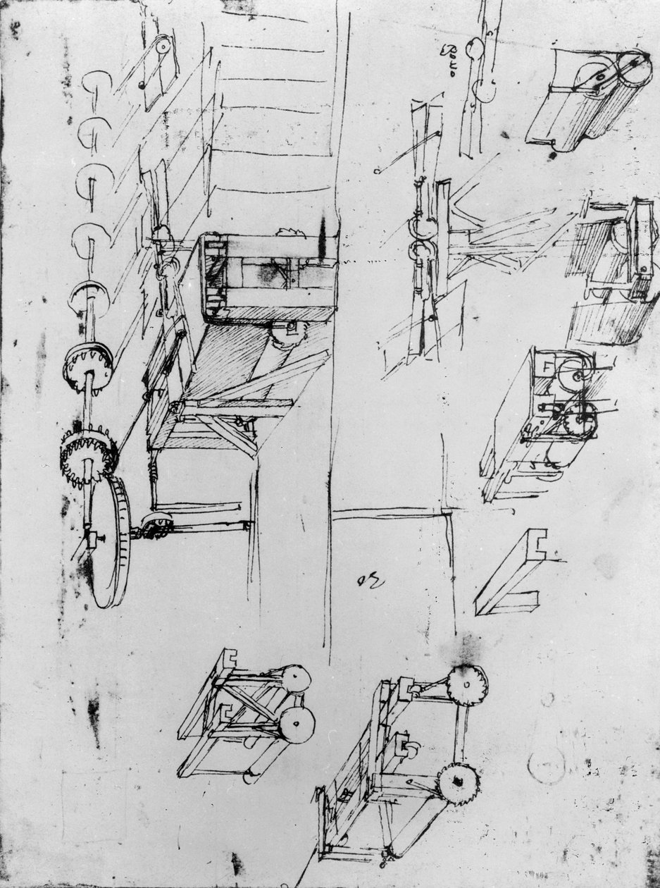 Maskinkonstruksjoner, fol. 367r-b (penn og blekk på papir) av Leonardo da Vinci