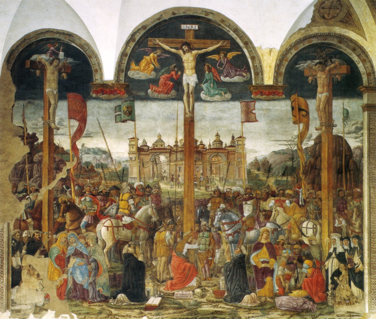 Montorfano, korsfestelse, av Leonardo da Vinci
