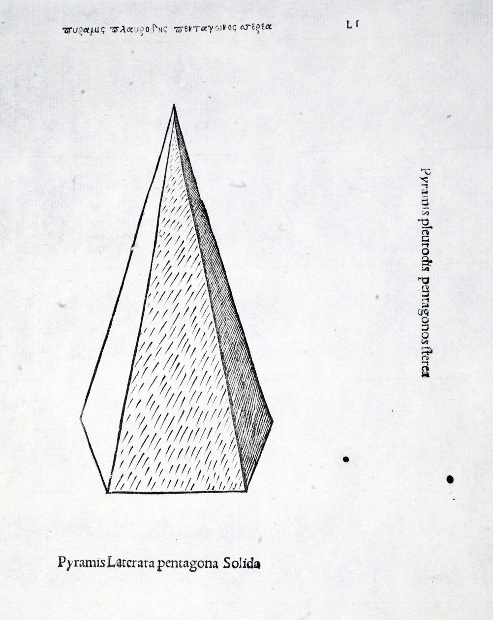 Solid femkantet pyramide, illustrasjon fra 