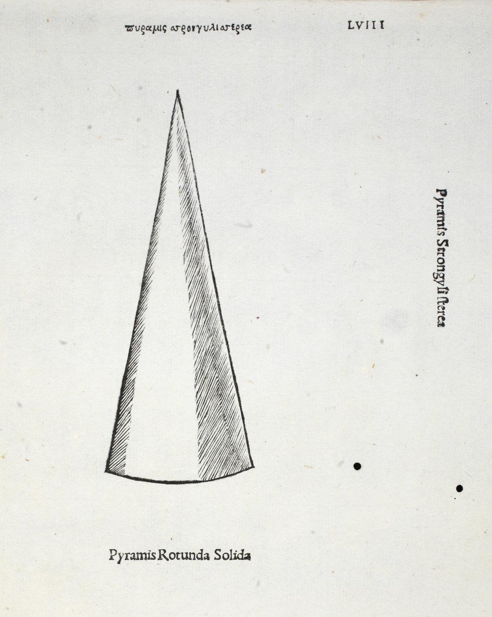 En solid rund pyramide, illustrasjon fra 