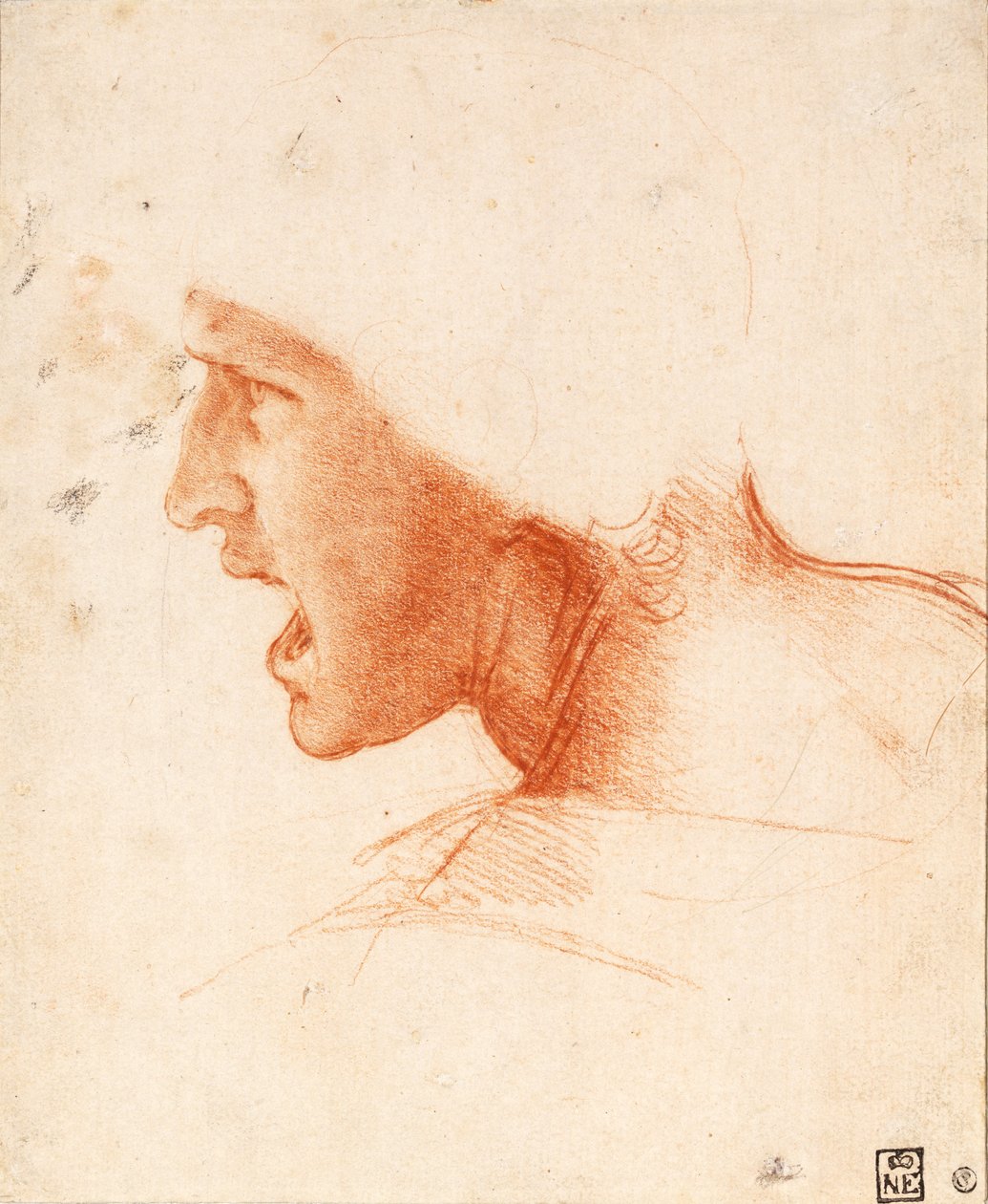Studie av et krigshode for slaget ved Anghiari av Leonardo da Vinci