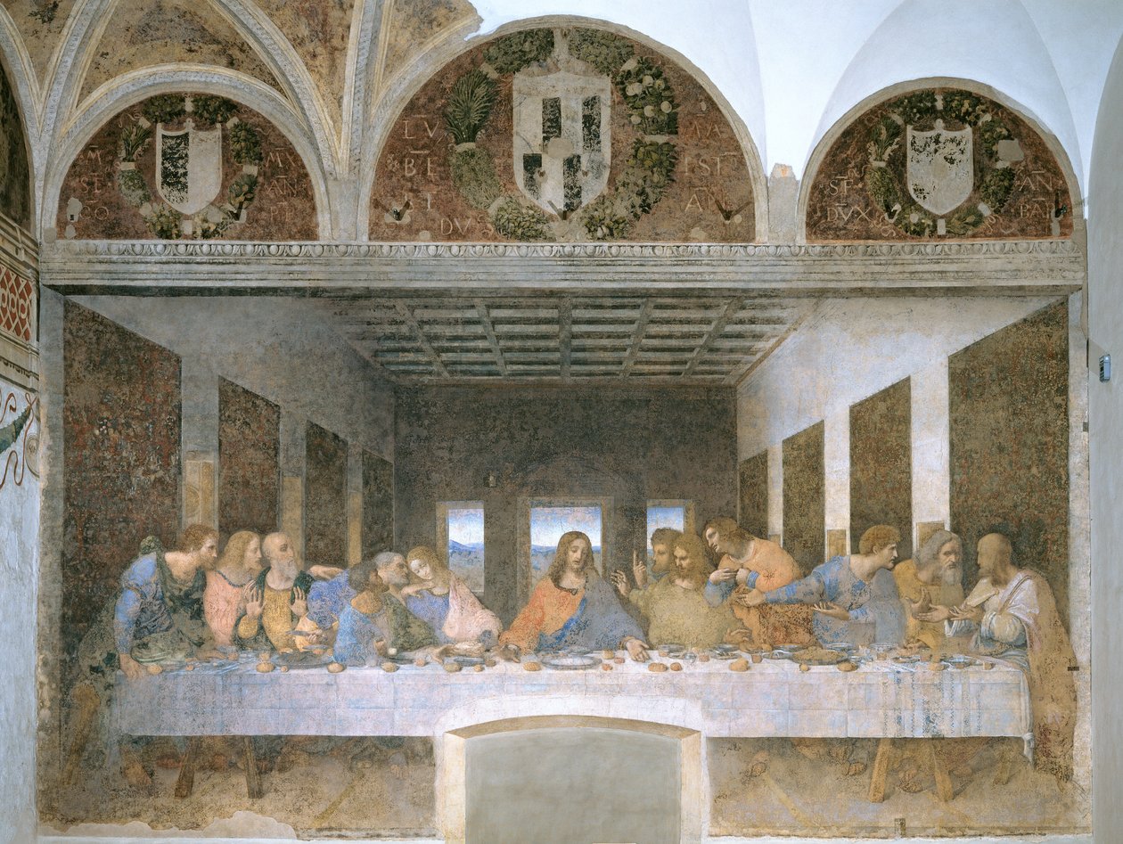The Last Supper, 1495-97 (etter restaurering) av Leonardo da Vinci