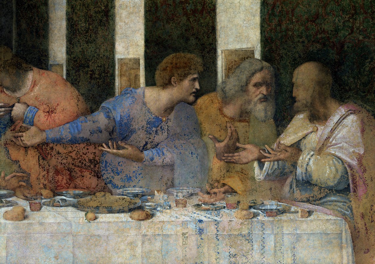 The Last Supper, 1495-97 (etter restaurering) av Leonardo da Vinci