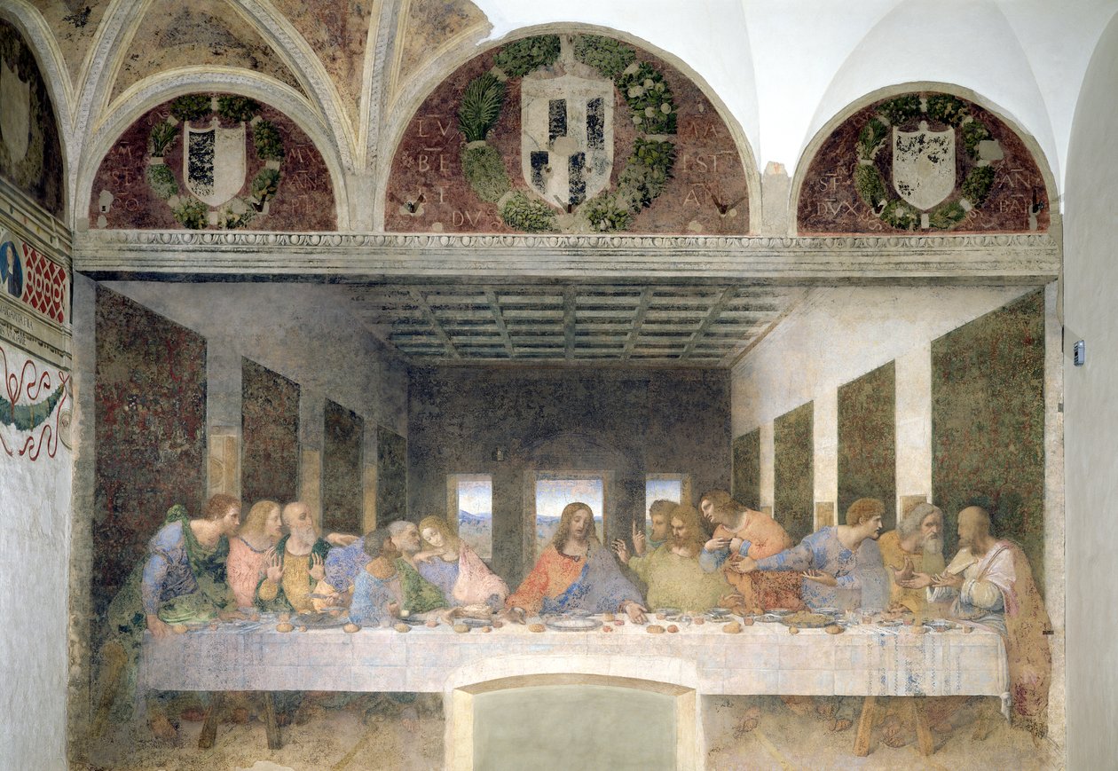 The Last Supper, 1495-97 (etter restaurering) av Leonardo da Vinci
