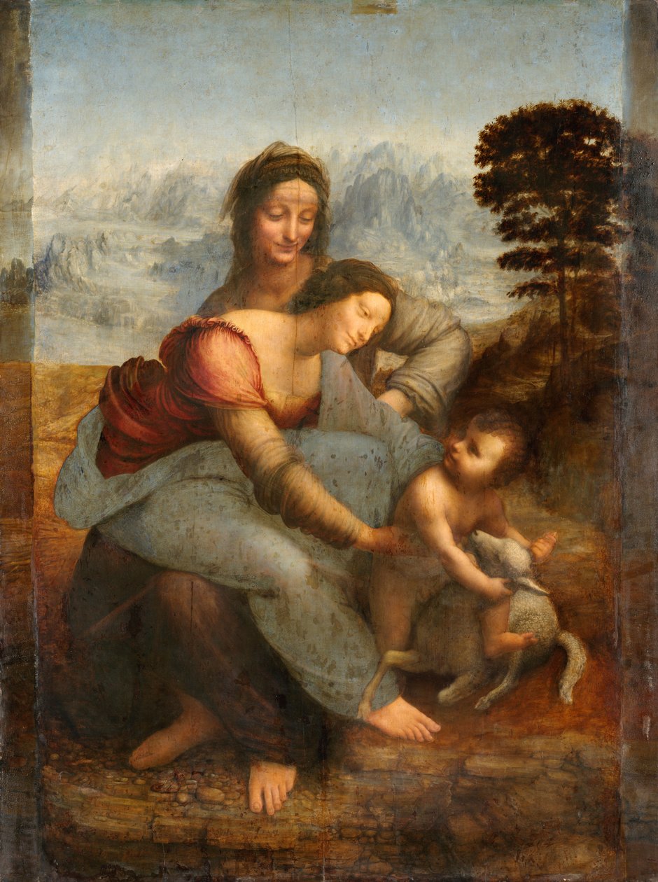 Jomfru og barn med St. Anne av Leonardo da Vinci