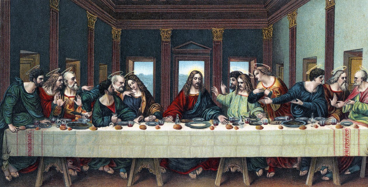 Det siste måltid - Det nye testamente av Leonardo da after Vinci